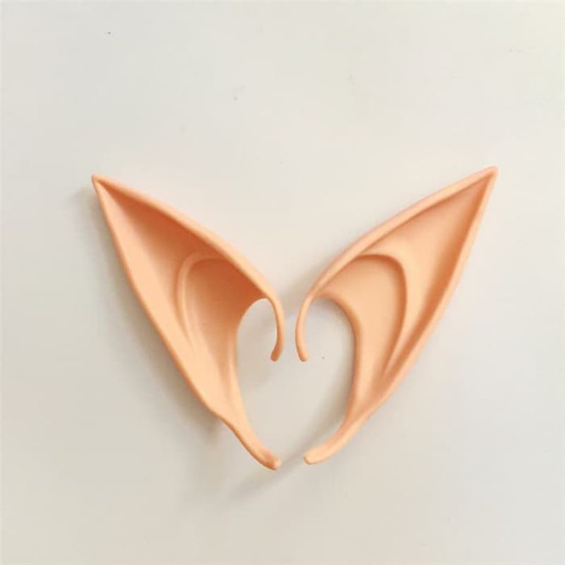 TELINGA ELF PALSU COSPLAY KUPING ELF EAR LATEX MODEL JEPIT PANJANG 12CM EEJ