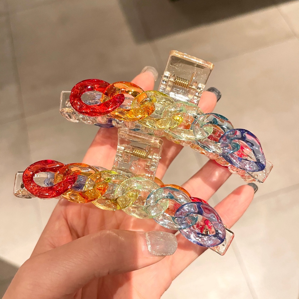 Korean Version New Hair Clamps Girls Fashion Hair Accessories Simple Wild Transparent Claw Clips