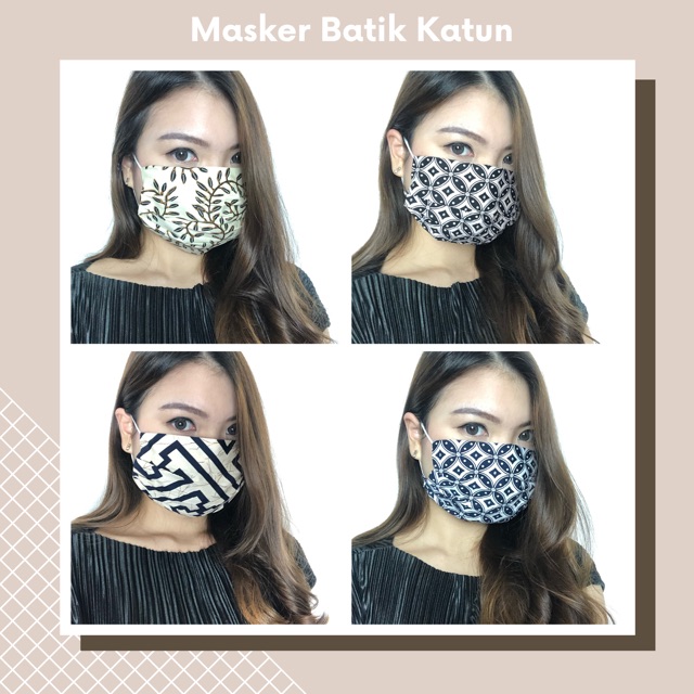 MASKER KAIN / MASKER BATIK KATUN EARLOOP &amp; HEADLOOP