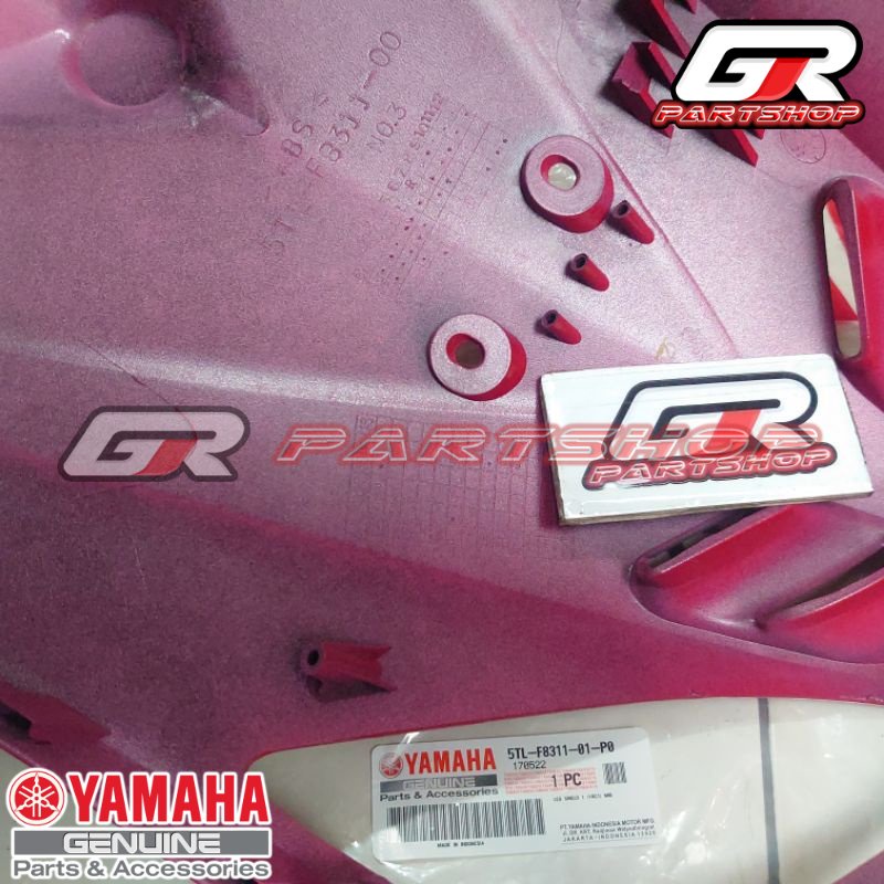 tameng depan merah cabe mio sporty 5TL ori ygp original yamaha front panel dada body depan