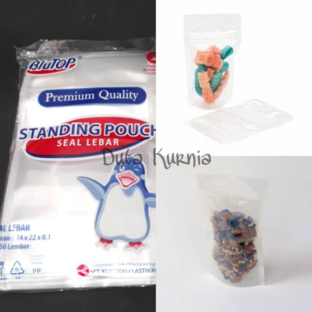 Standing Pouch 10x17 Blutop / Zip Lock / Plastik Seal / Plastik Klip Isi 50 pcs