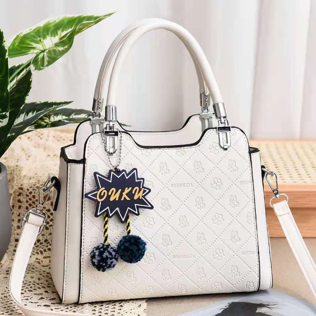 [COD] LB - Shoulder bag cantik fashion import wanita / Tas kantor wanita free gantungan / 415