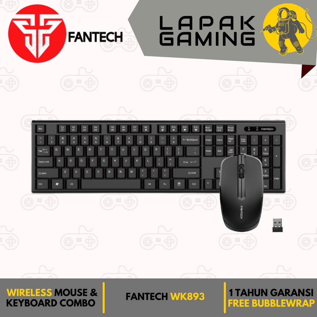 FANTECH WK893 KEYBOARD AND MOUSE WIRELESS COMBO TERMURAH 100% ORIGINAL