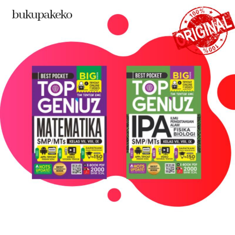 BUKU SOAL : BEST POCKET TOP GENIUS MATEMATIKA,IPA SMP/MTs