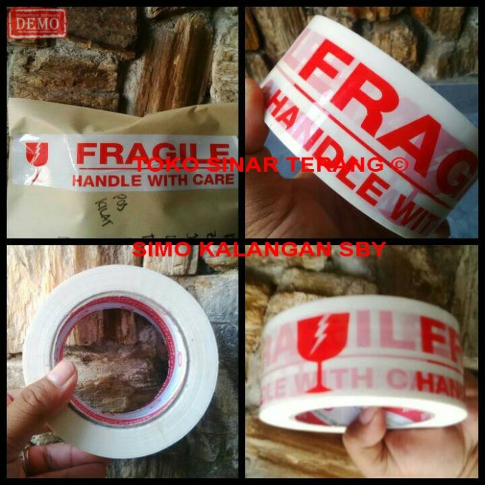 

PROMO Lakban FRAGILE 100 METER Isolasi PECAH BELAH 5 cm Solasi Plakban New