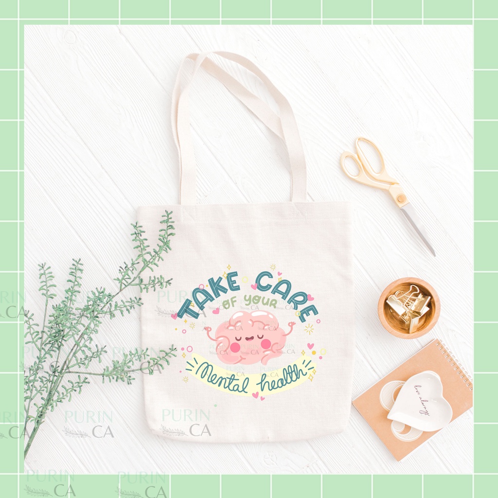 Tote bag Kanvas Gambar POSITIVE QUOTES