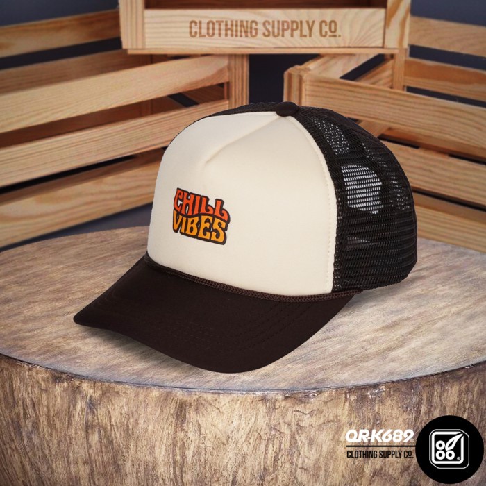 Topi Pria ORK689 TOPI CHILVIS CREAM BROWN(Z0S4) Topi Pria Jaring Topi Baseball Distro Topi Distro Or