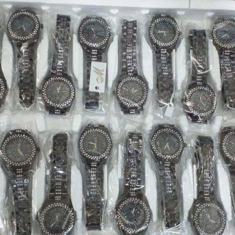 JAM TANGAN WANITA MOTIF PERMATA ANGKA ROMAWI