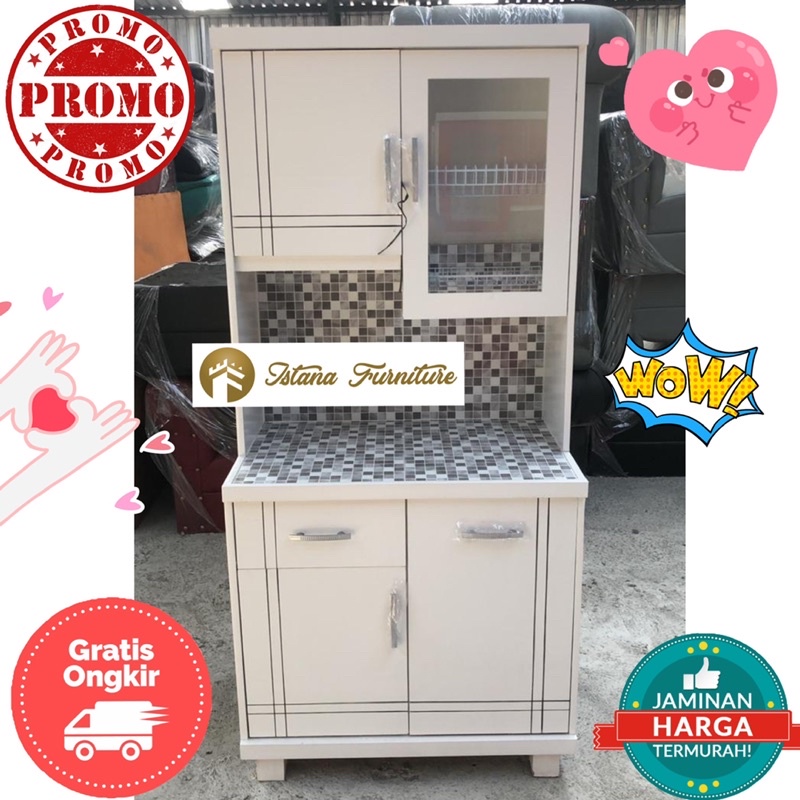 PROMO MURAH LEMARI  SAYUR RAK PIRING LEMARI  DAPUR  MINIMALIS 2  PINTU  