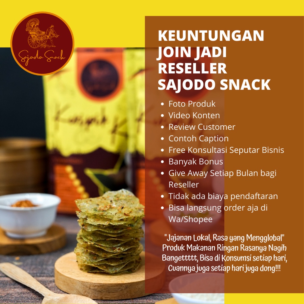 Sajodo Snack - [PAKET KHUSUS RESELLER] Keripik Kaca Pedas Daun Jeruk