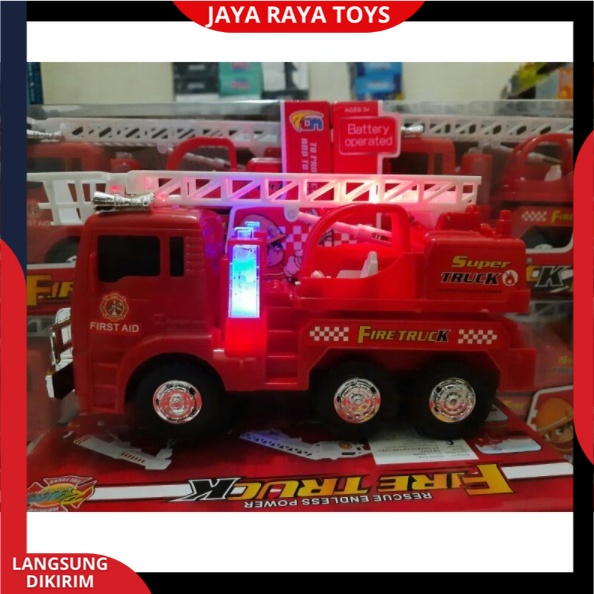 (PROMO) Mainan Mobil Pemadam Kebakaran Besar-Truck Damkar berlampu dan suara All Size Model Complete