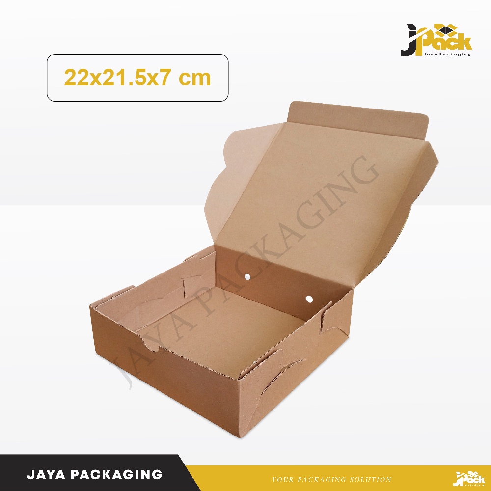 

Box Packing 22x21,5x7 cm EFlute Pizza/kardus/Polos/custom/Hampers/hoodie/mukena/hijab/brownis