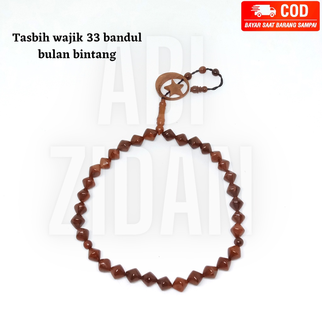 tasbih kaokah kokkah kaukah asli original model wajik 33 bulan bintang