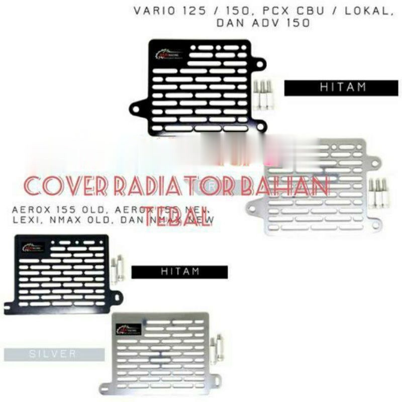 Tutup Radiator Cover Engine Akai Racing honda,Vario 125,vario 150,pcx karbu,pcx lokal,adv 150,yamaha,aerox 155 old/new,lexi,nmax old 2015-2019,nmax new 2020-2021