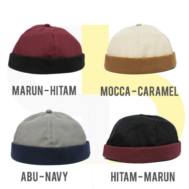 Topi Peci Miki Hat Topi Kopiah Topi Hijrah Polos 2 Warna