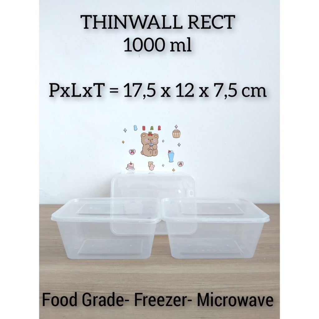 THINWALL OVEN SAFE FOOD CONTAINER BOX TEMPAT MAKANAN PLASTIK SERBAGUNA