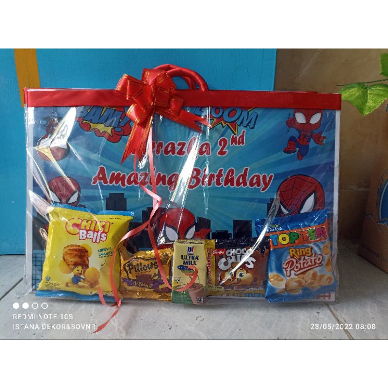 paket hemat meja lipat anak custom foto dan nama+snack