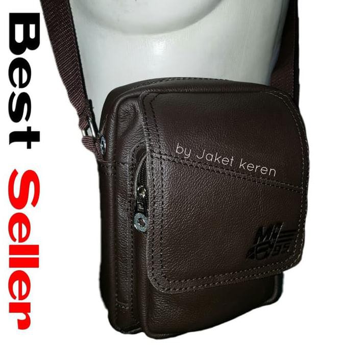 READY TAS SELEMPANG COWOK DISTRO■ TAS SELEMPANG PRIA KULIT SAPI ASLI TAS SLEMPANG COWOK KECIL MINI