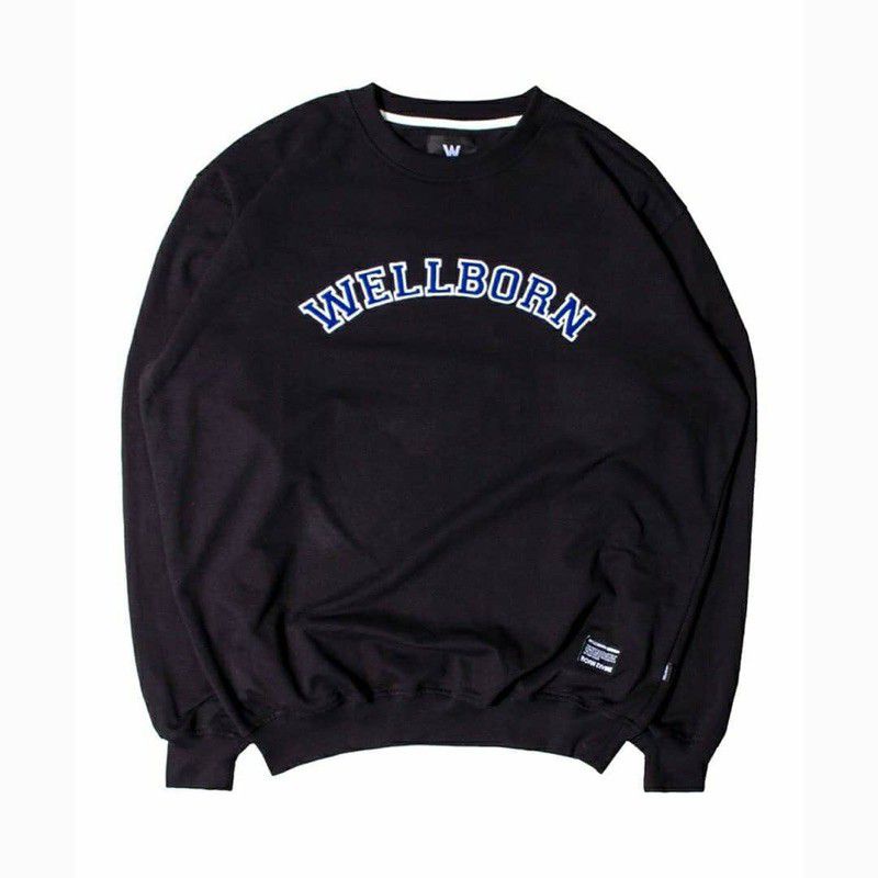Wellborn Sweater Crewneck Black Unisex