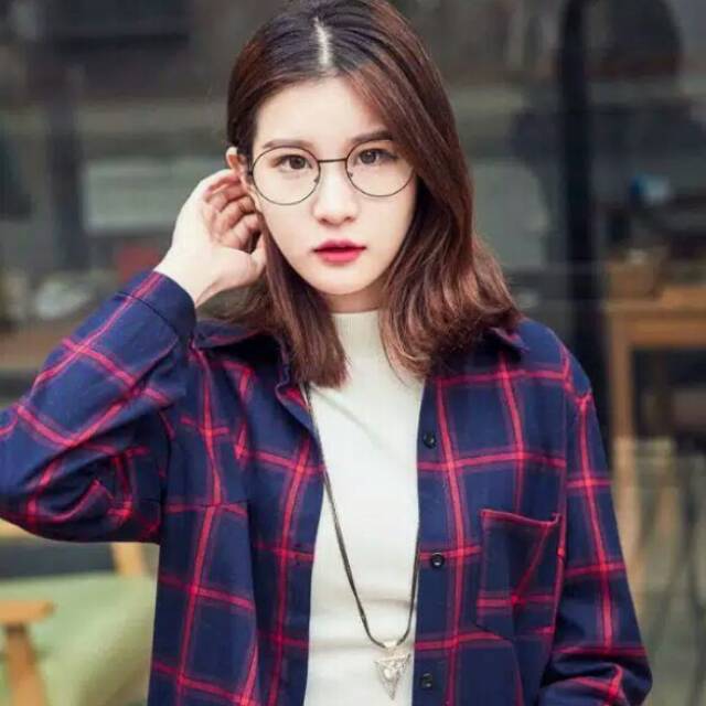 Kacamata Frame Bulat Korea