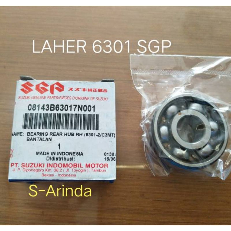 LAHER 6301 LAHER RODA DEPAN BELAKANG SATRIA FU150 BEARING 6301 ORIGINAL SUZUKI ASLI SGP