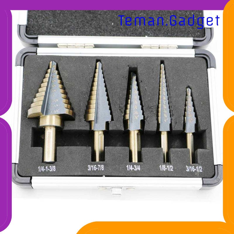 TG-DE054 Mata Bor Pagoda Spiral Drill Step Down Titanium Tipe 2 5PCS - BIHH463A