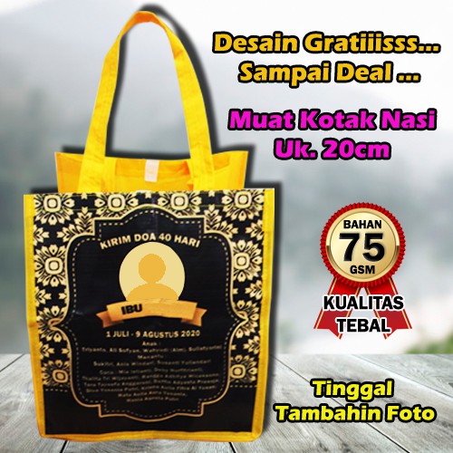 

Goodie Bag Tas Jinjing Tahlil Kirim Doa Custom Muat Nasi Kotak