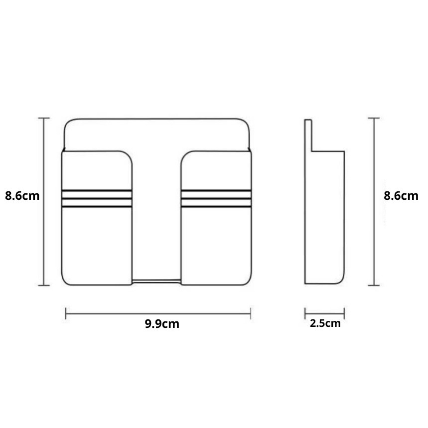 Holder Tempel Dinding Tempat Charger Hp Remote TV AC Rak Gantung Docking Cas Handphone Multifungsi Bracket Promo Murah Cod Grosir