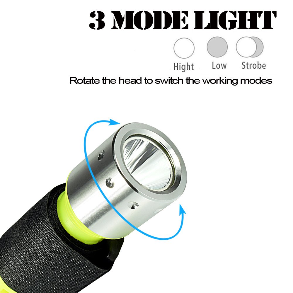 Senter Selam Diving Tangan Cree T6 LED Flashlight Rechargeable LONGDA ST-04