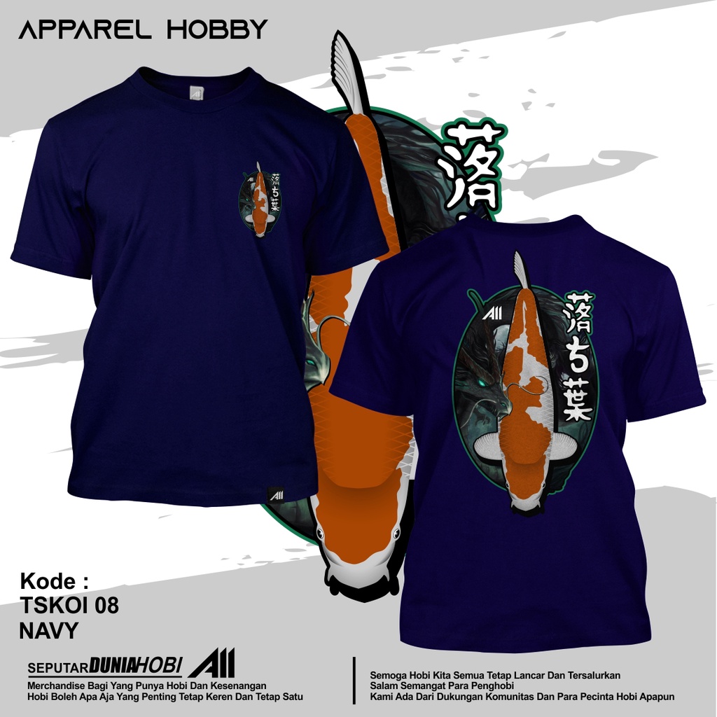 KAOS IKAN KOI OCHIBA TSKOI 8 NAVY