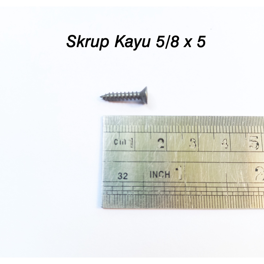 Skrup Kayu 5/8x5 (isi 50 pcs) / Sekrup Kayu Kecil 1,5 cm