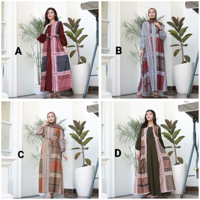 LUZY MAXI - GAMIS ETNIK GAMIS DRESS BATIK MODERN TERKINI ELEGAN BUSUI CANTIK BUTIK LUZA ALUNA CLO.ID