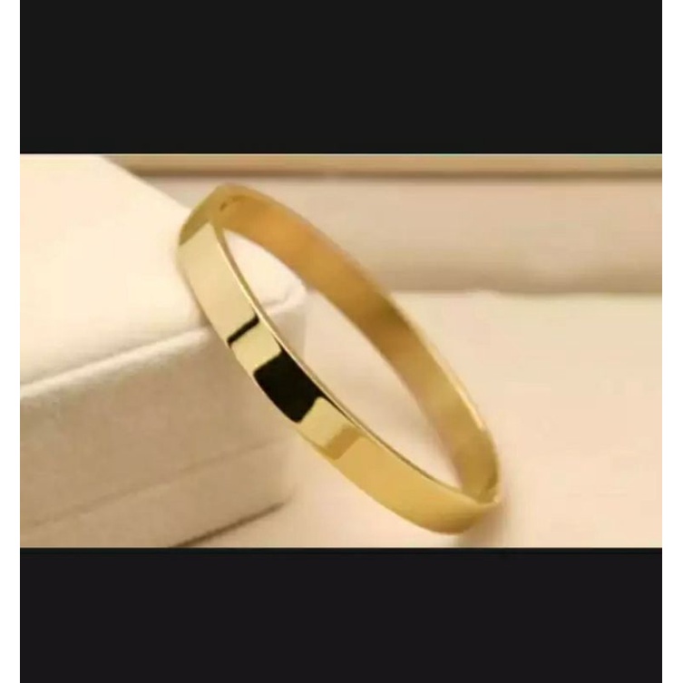 Gelang Polos Gelang Titanium Bulat Tebal Stainless steel