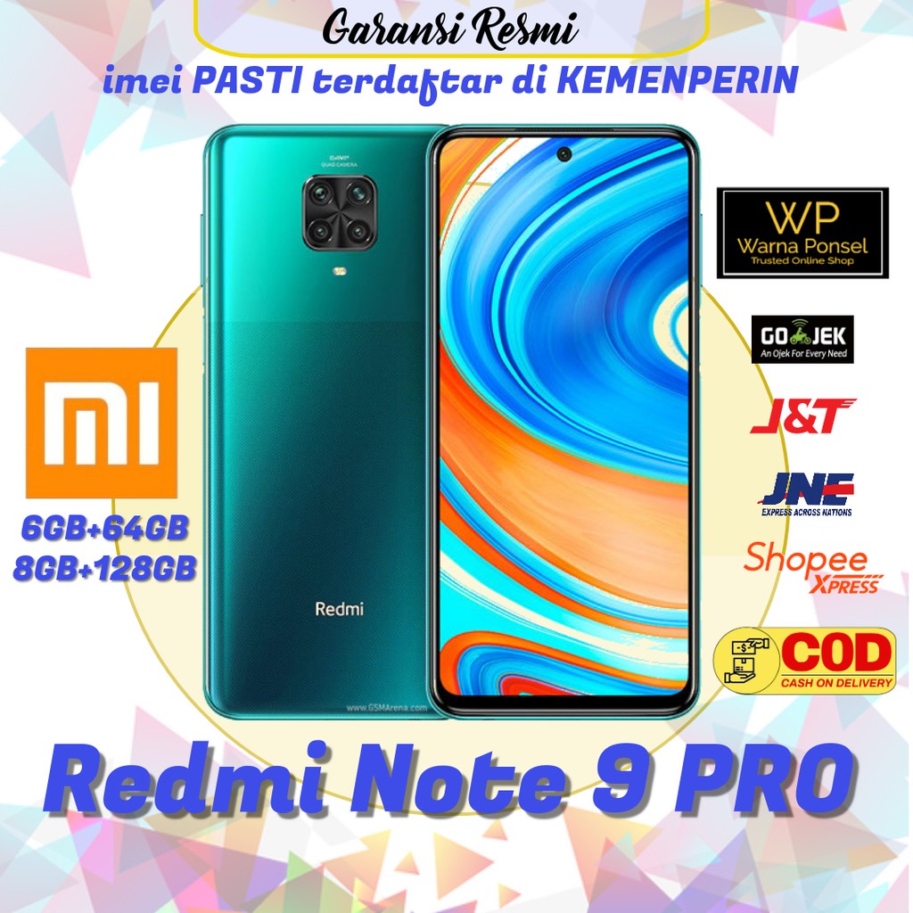 Redmi Note 9 PRO 6/64 - 8/128 GB Garansi Resmi | Shopee