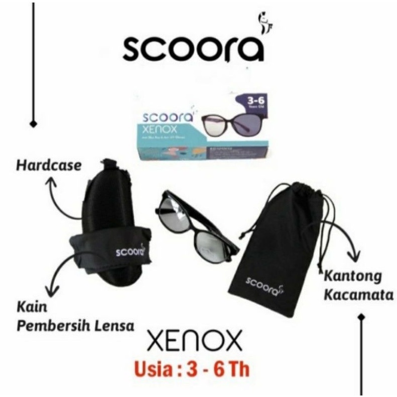 SCOORA Xenox Kacamata Anak Anti Radiasi dan Photocromic Sun Glasses