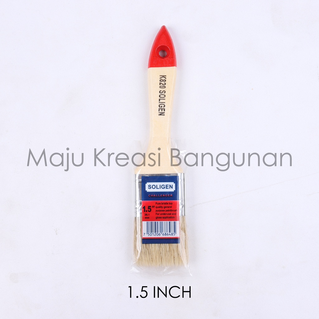 Kuas Cat Soligen 1.5&quot; Inch K820 Kayu Paint Brush 820K Tembok Dinding 1,5 Inci In