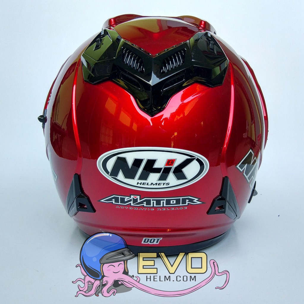 NHK AVIATOR_SOLID RED MAROON (DOUBEL VISOR)