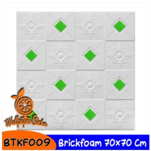 WALLPAPER 3D FOAM MOTIF BATIK BRICKFOAM 70CMX70CM WALLSTICKER