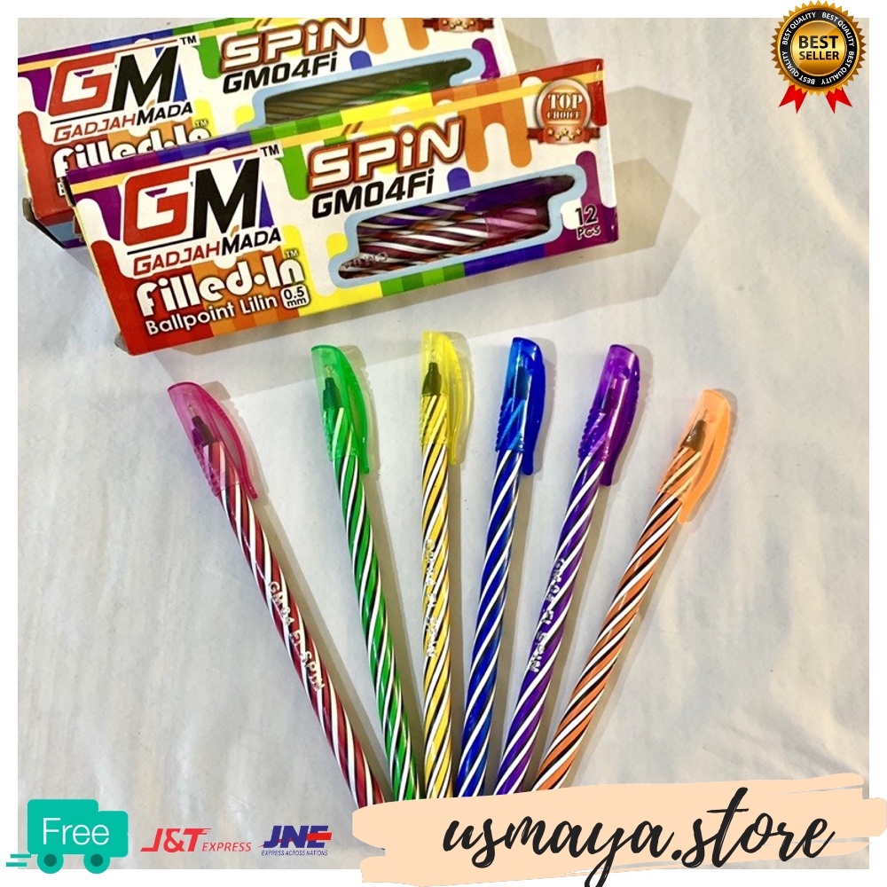 

(1 LUSIN) BOLPEN LILIN WARNA WARNI / PULPEN ULIR SPIN GM04FI BOLPEN KARAKTER KOKORO LUCU HITECH GEL STANDARD PILOT WARNA WARNI BOLPENKU