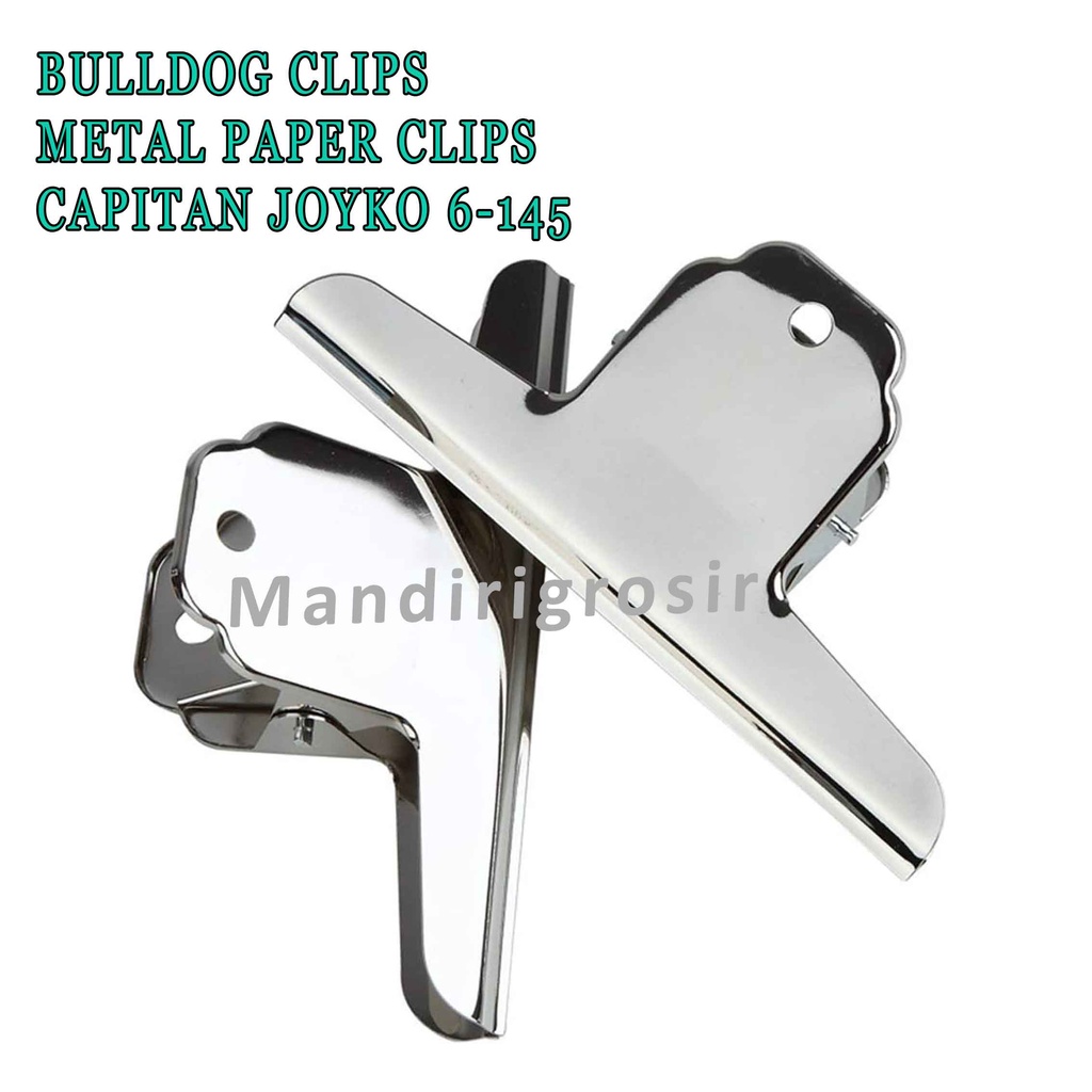 Metal Paper Clips * Joyko 6-145 Penjepit * Bulldog Clips * Capitan Besi