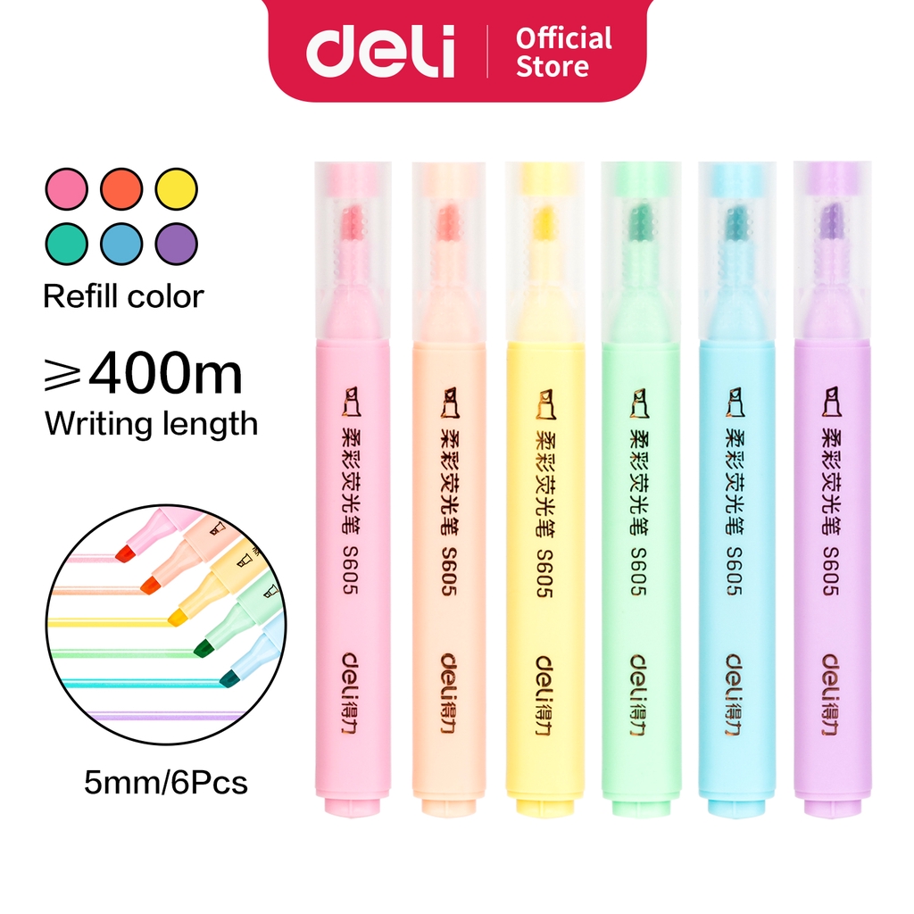 

Deli Pen Highlighter Macaroon 6 Warna S605