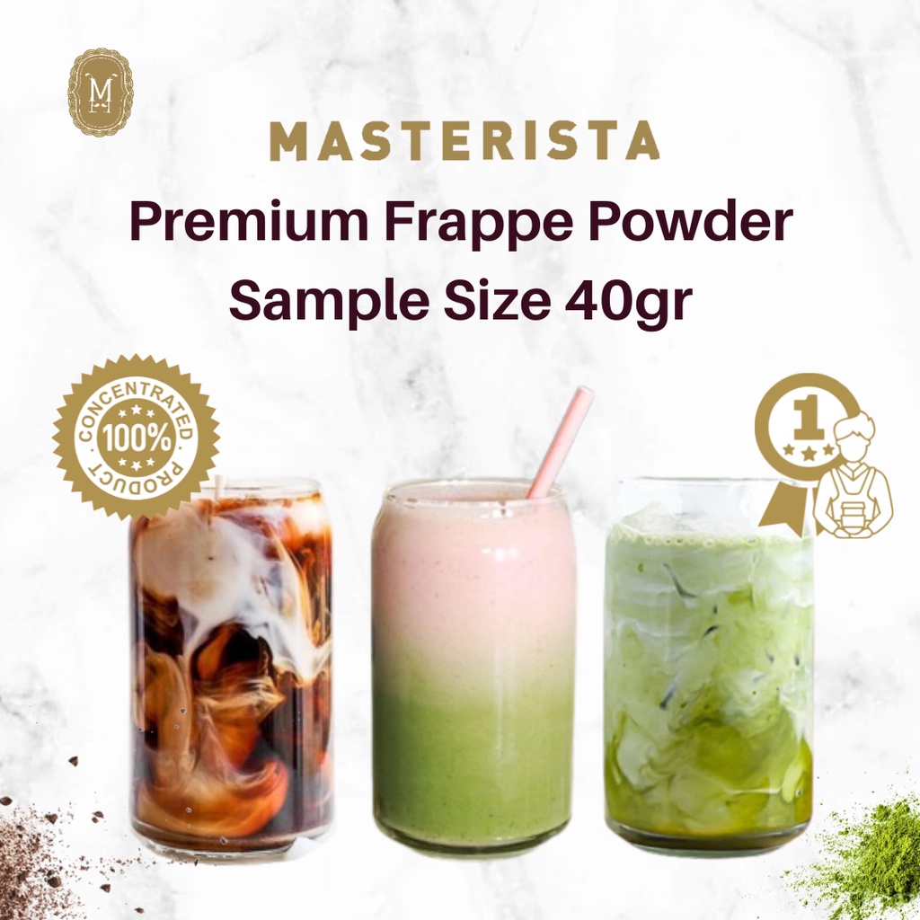 

Bubuk Minuman Masterista Sample Size 40 gr - Gourmet Frappe Powder