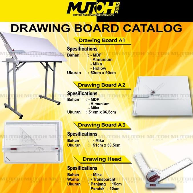 

Drawing Head Professional | Meja Gambar A3, A2 Dan A1