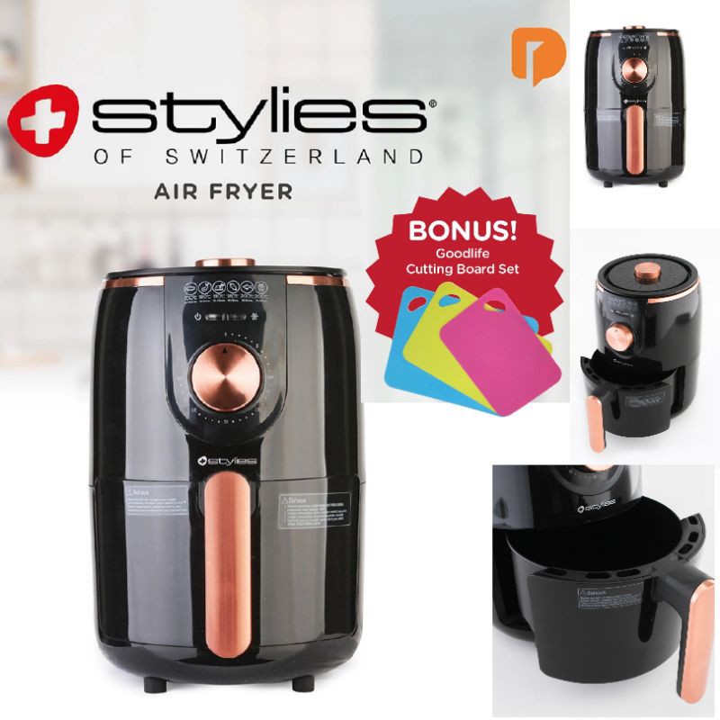 AIR FRYER PENGGORENGAN LISTRIK TANPA MINYAK STYLIES AIR FRYER BERGARANSI