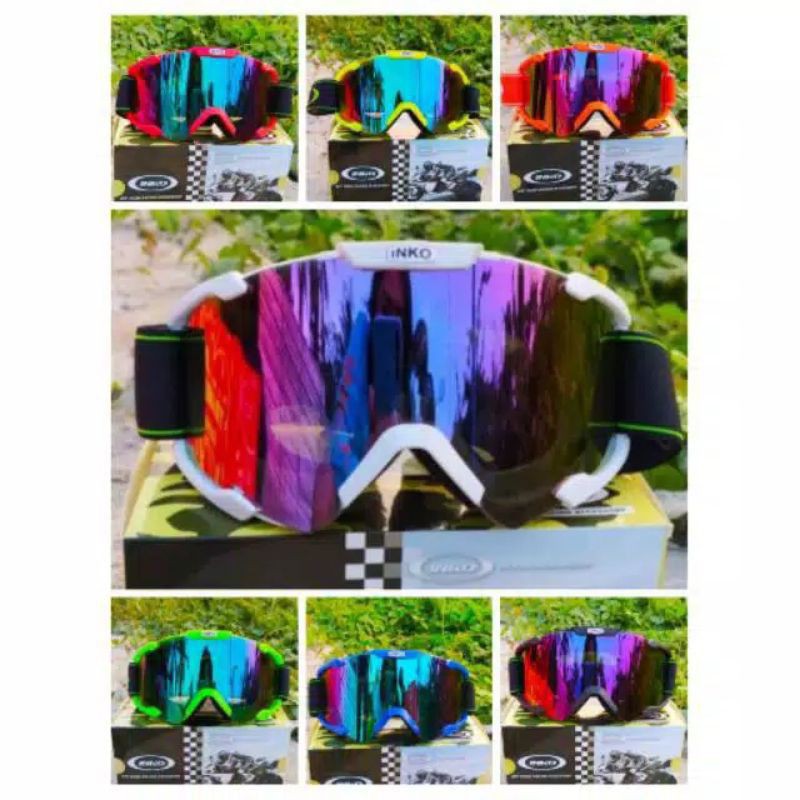 Kaca google cross || kaca gogle cross 100% original INKO || COD pnp untuk semua helm cross