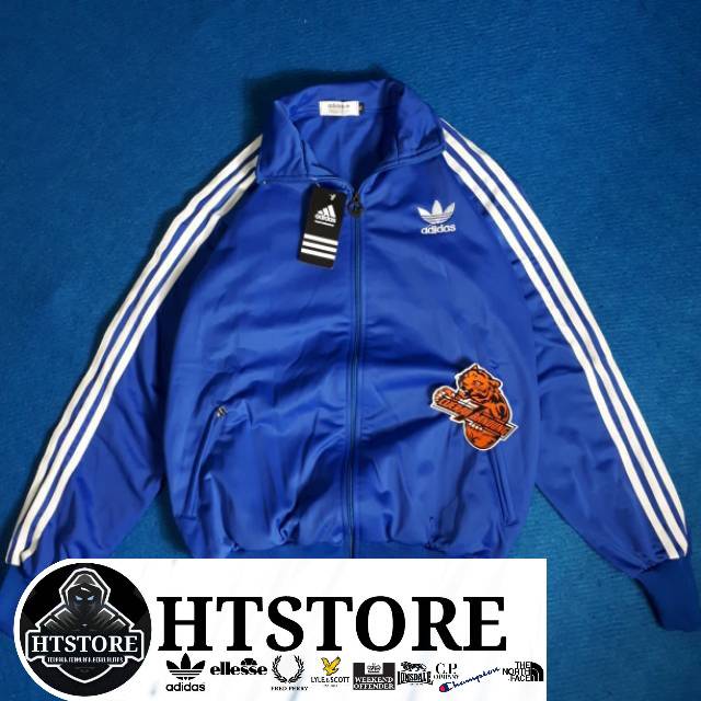 JAKET PRIA JAKET WANITA JAKET CEWE JAKET MURAH BERKUALITAS TRACKTOP ADIDAS BLUE PREMIUM