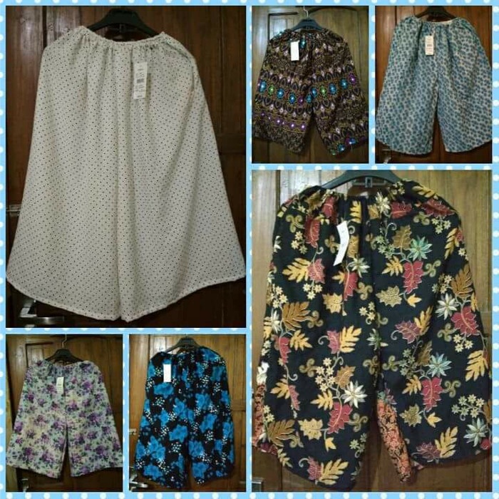 Celana Kulot Pendek Dewasa Harian / Celana Tidur Wanita Santai Rumah (U0C7) Kulot Crinkle Celana Kul