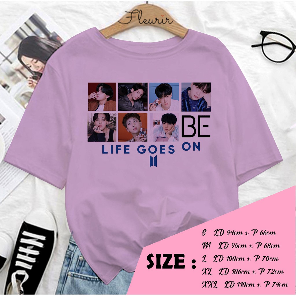 FLEURIR - KAOS  LIFE GOES ON ALL KAOS OVERSIZE WANITA TUMBLR TEE UNISEX