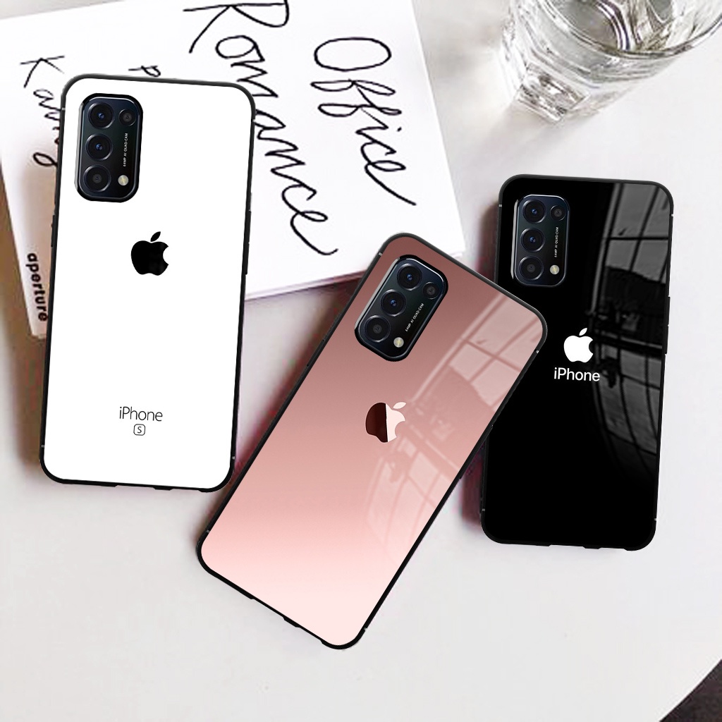 (S38) Case Oppo Reno 4 4F 4PRO 5 6 4G 5F A94 F19 PRO | CASE HAPE MOTIF APPLE
