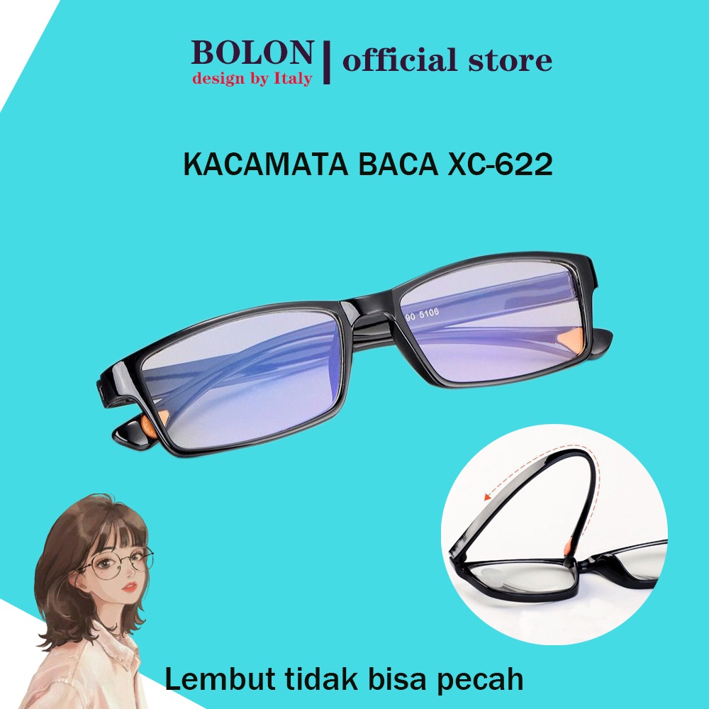 Kacamata Baca Plus Frame  Lembut baha tidak bisa pecah XC-622 untuk Pria/Wanita BOLON eyewear